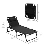 ZUN Folding Lounge Chairs / beach chair 66997181