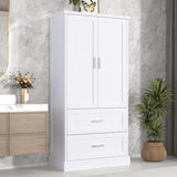 Tall Bathroom Storage Cabinet, Cabinet with Two Doors and Drawers, Adjustable Shelf, MDF Board, N725P178675K