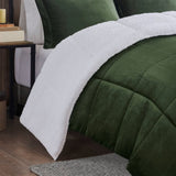 Full/Queen Plush to Sherpa Down Alternative Comforter Set B035100530