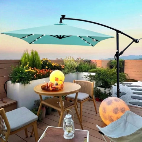 ZUN Rectangle 2x3M Outdoor Patio Solar Powered LED Lighted Sun Shade Market Waterproof 6 Ribs W656127035