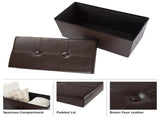 30-inch Faux Leather Folding Storage Ottoman with Removable Bin 45960742