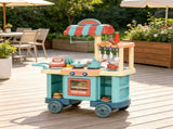 Kids Kitchen Food Stand with Play Food, Cashier Register, for 3-6Y Kids Grocery Store Pretend Play 06846359