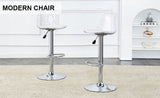 ZUN Modern minimalist bar chairs and bar stools. Can rotate 360 &deg; and adjust lifting. PET backrest and W1151P172644