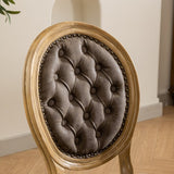 French Style Solid Wood Frame Antique Painting,Hand-pulled buckle decoration PU artificial leather W1143P166792