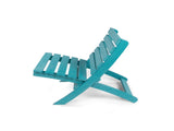 Grandcourt Fully Assembed All-Weather HDPE Outdoor Folding Patio Chair, Hawaiian Blue B2745P409672