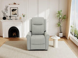 Manual Recliner 270&degSwivel Rocker Recliner Chair PU Leather Recliner with Massage and Heating, N763P363558E