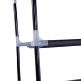 Simple Assembly 10 Tiers Non-woven Fabric Shoe Rack with Handle Black 09118924