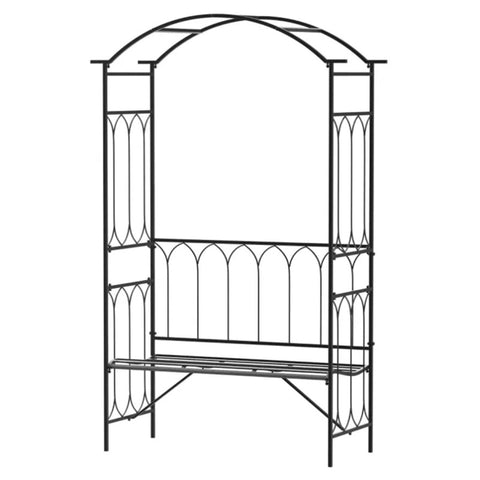 ZUN Steel Garden Arch with 2-Seat Bench 45042326