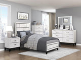 Modern Contemporary White Finish Storage Chest of 5x Drawers 1pc Wooden Bedroom Furniture B011P235880