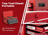 Tool Chest, 5-Drawer Rolling Tool Storage Cabinet with Detachable Top Tool Box, Liner, Universal W2660P180050