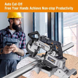 Band Saw with Lightweight Aluminum Base, 10 Amp 5 Inch Deep Cut Bandsaw, Variable Speed Handheld 06670862