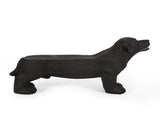 MGO DOG BENCH, Outdoor Bench, Matte Black Black, No Assembly Required 54263708