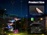 2PCS-Outdoor Solar Wind Chimes, Solar Butterfly Wind Chimes, Color Changing LED Wind Chime Light, 56920901
