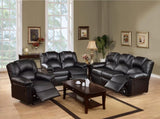 Motion Recliner Chair 1pc Glider Couch Living Room Furniture Black Bonded Leather B011P205229