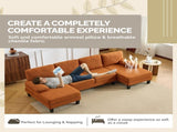 U-Shaped Convertible Sectional Sofa with 2 Chaise Lounges, 4-Seater Modular Couch with Removable & 78335151