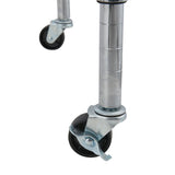 5-Tier NSF-Certified Steel Wire Shelving with Wheels Chrome 74365237