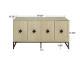 Carved 4 Door Sideboard ,Sideboard Buffet Cabinet With Storage ,Modern Coffee Bar Cabinet With W688P207303