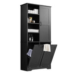 ZUN Bathroom Storage Cabinet with Doors and Drawers, Tilt-Out Laundry Hamper, Multiple Storage Space, N725P208543B