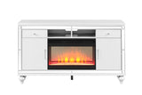TV Stand With Electric Fireplace in White B00969706