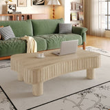 Lift Top Coffee Table for Living Room 42" - Fluted Panel Hidden Storage, Silent Hydraulic Lift, W1445P317475