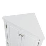 ZUN White Triangle Bathroom Storage Cabinet with Adjustable Shelves, Freestanding Floor Cabinet for Home 88522667