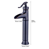 ZUN Modern Contemporary ORB Bathroom Ceramic Hot Cold Water Mixer Tap Faucet Mixer Basin Faucet,metered W1932130185