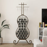 Cello Shape Wine Bakers Rack, Freestanding Wine Rack with Storage Bottle, Wine Storage Home Bar for W2167P192595