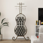 ZUN Cello Shape Wine Bakers Rack, Freestanding Wine Rack with Storage Bottle, Wine Storage Home Bar for W2167P192595