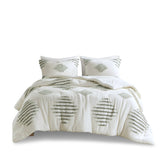 Full/Queen 3 Piece Cotton Blend Chenille Comforter Set B035128814