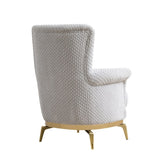 Zoe Modern style Chair made with wood and Gold accents in Gray G150109330