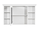 35'' x 28'' White Wall Mounted Bathroom Storage with Mirror Door, Modern Bathroom Wall 35423645
