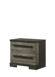 1pc Contemporary 2-Drawer Nightstand Brown Gray Finish Wooden Bedroom Furniture B011P210423
