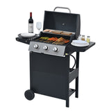 ZUN Propane Gas Grill 4 Burner Barbecue Grill, Stainless Steel 34,000 BTU Patio Garden Barbecue Grill W1650137967