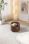 ZUN Scandinavian style Elevated Dog Bed Pet Sofa With Solid Wood legs and Walnut Bent Wood Back, W794125914