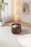 ZUN Scandinavian style Elevated Dog Bed Pet Sofa With Solid Wood legs and Walnut Bent Wood Back, W794125914