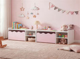 Kids Toy Storage Organizer with Movable Drawer & Anti-Tipping Kit for Playroom Nursery - Pink 70922205