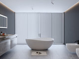 63" Freestanding Solid Surface Bathtub, Luxury Engineered Stone Resin Freestanding Soaking Bathtub W1573P175755