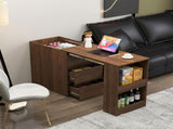 Computer with Drawers, Modern Corner Home Office storage with extendable table, Study Writing W331P297437