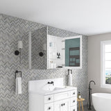 48'' W x 36'' H Surface Frameless Mirror Medicine, Beveled Mirror Edges Bathroom Medicine W2287P249175