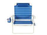 Oversized 4-Position Beach Chair, Blue Stripe 13452490