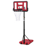 ZUN Use for Outdoor Height Adjustable 4.8 to 7.7ft Basketball Hoop 44 Inch Backboard Portable Basketball 58330131