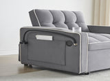 1 versatile foldable sofa bed in 3 lengths, modern sofa sofa sofa velvet pull-out bed, adjustable W2564P384180