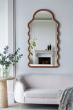 30x1.5x55" Arch Wood Mirror with Unique Frame W2078P235046