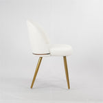 ZUN Hengming PU dining chair, metal leg without armrest, suitable for dining room, living room, W212P180126