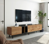 ZUN Modern TV Stand for 80'' TV with 3 Doors, Media Console Table, Entertainment Center with Large WF302939AAP