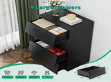 4 Drawer Double Dresser Features Vintage-style and Bevel Design 92816844