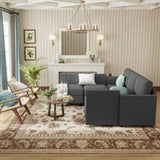 Modular Sectional Sofa with Storage Seat Upgrade Convertible Sofa Couch for Living Room/Deep 27'' B2716P236655