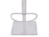 Talyris Adjustable Height Swivel Gray Faux Leather and Gray Walnut Bar Stool with Brushed Stainless B2736P511299
