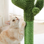 ZUN Cactus Cat Scratching Post 21.7'' Cat Scratcher with Sisal Rope for Small & Medium Cats Kittens 87368042