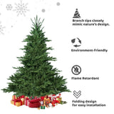 ZUN 9FT Christmas Tree Simulate Nature Advanced Materials Premium Hinged Spruce Artificial Douglas Firs W1773P203597